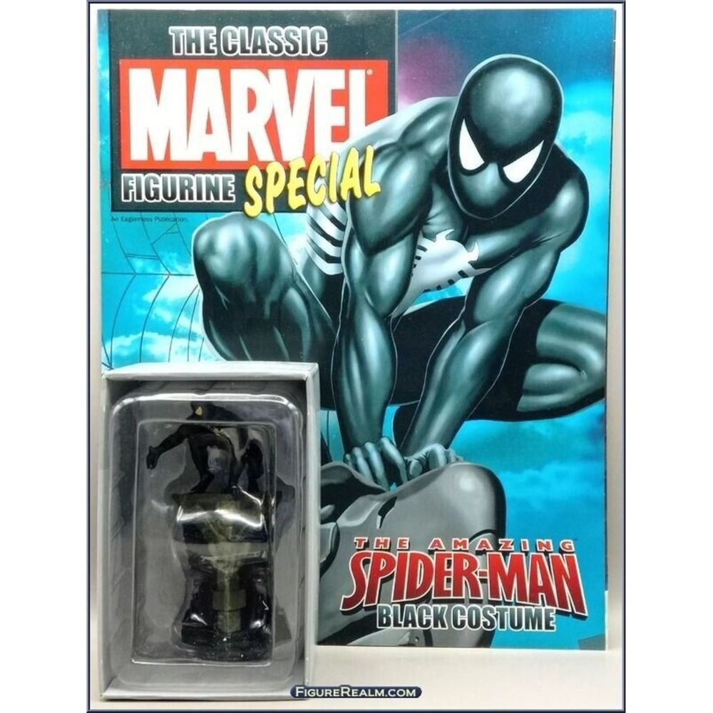 Eaglemoss 1:16 Classic Marvel Figurine w/Book: Spider-Man (Black) (Special)